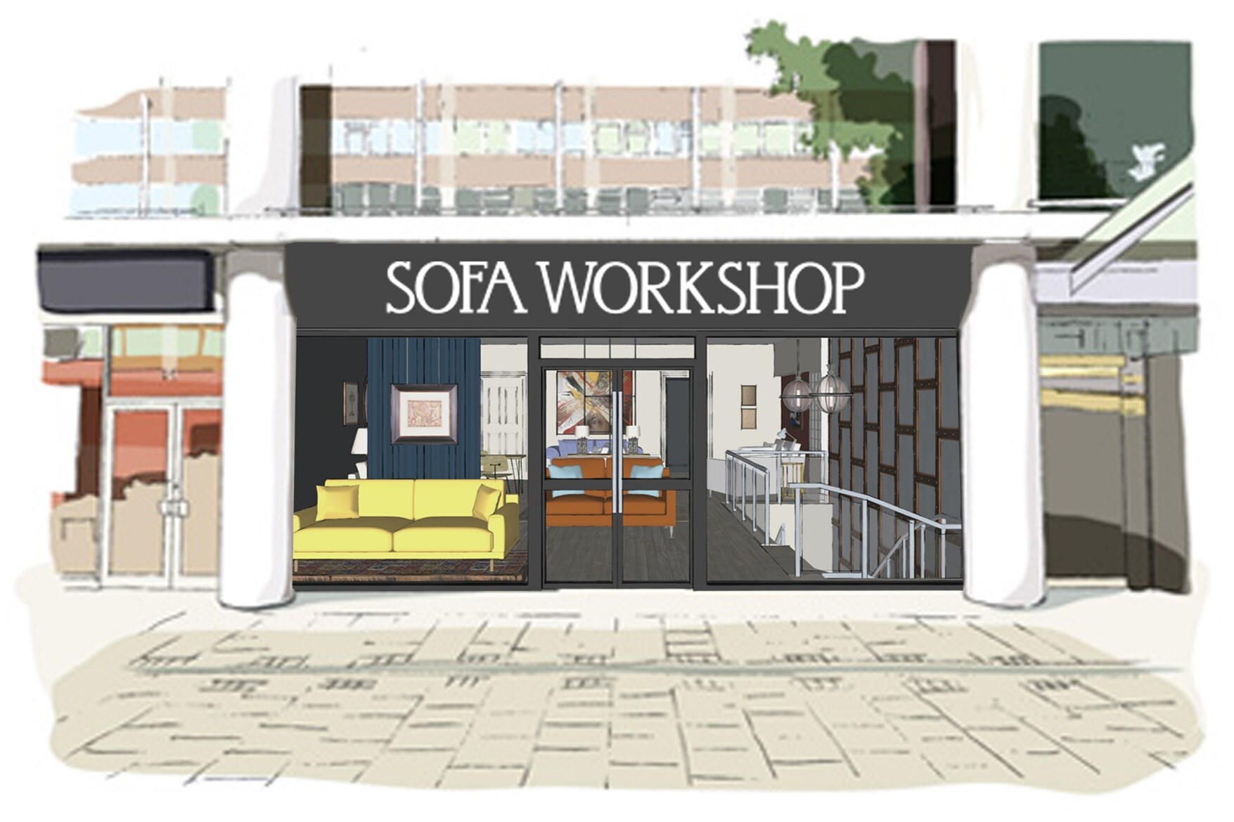 Sofa Workshop Exterior Design Sketch