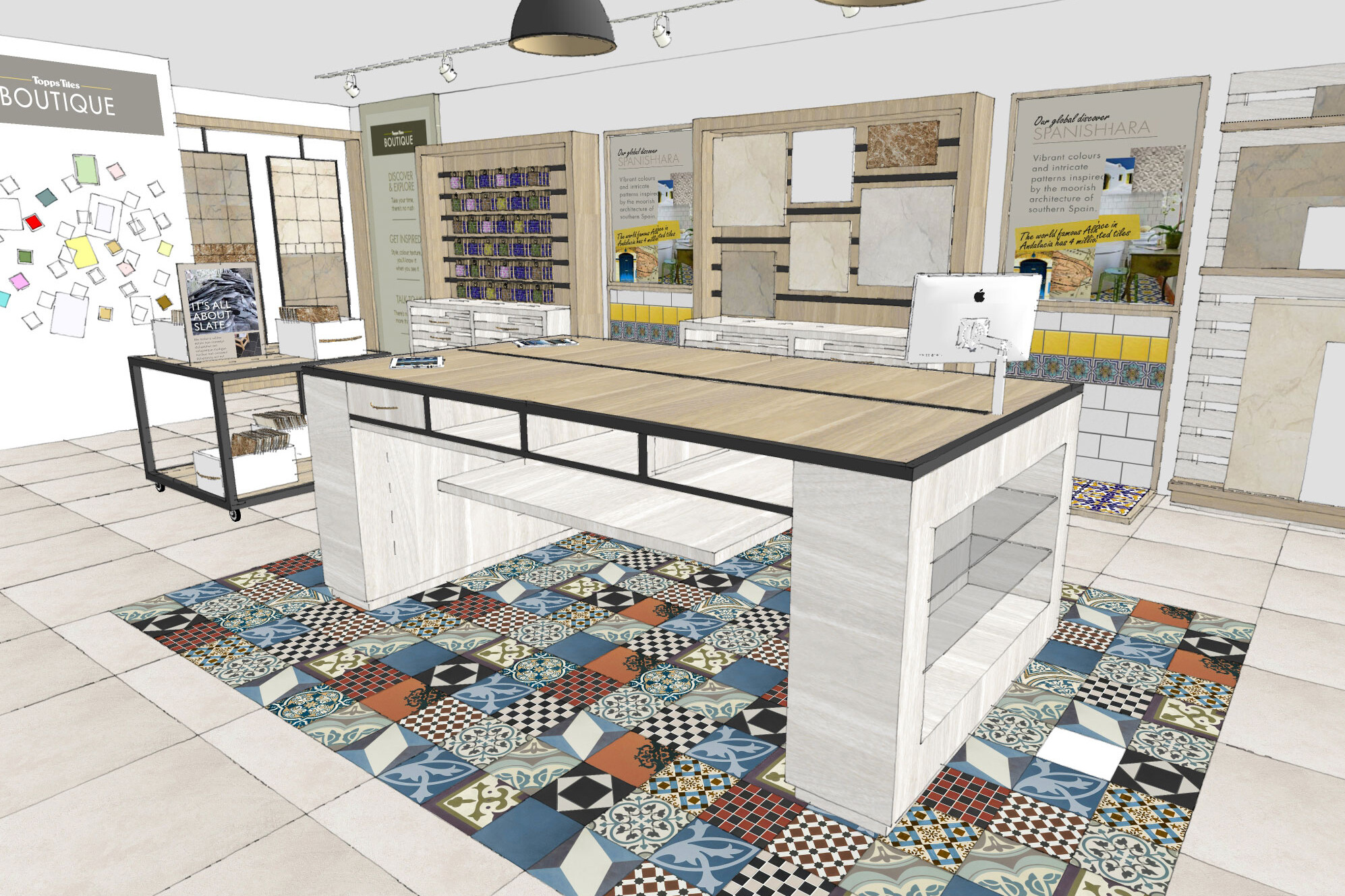 Topps Tiles Retail Design Sketch